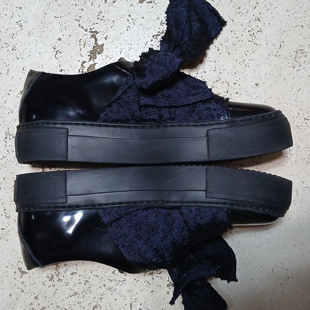 Attilio Giusti Leombruni Platform Pattern Leather Sneakers Size 37 Women's - Picture 3 of 8